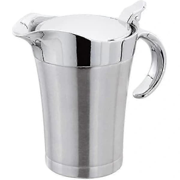 HA~Dobbeltisoleret sovsekande med hængslet låg, ideel sovsebåd i rustfrit stål (750 ml)