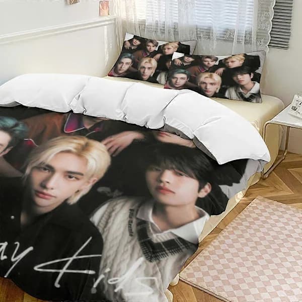 K Pop Demon Hunters 3D Bedding Set Microfiber Breathable Duvet Cover Pillowcase - 135*200cm
