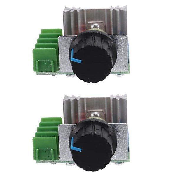 2 st Styrningar för AC-motor AC 220V 2000W Tyristor Motorhastighetsreglering Justerbar Effekt