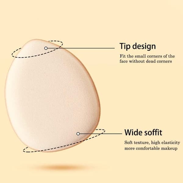 12 stk. Mini Finger-makeupsvampe Bløde Genanvendelige Pudderpuffer til Foundation Concealer Øjenkrogsmakeup, Lyserøde Dråbeformede Puffer