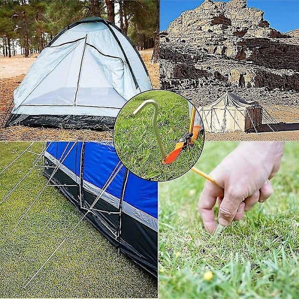 Campingplugger, Teltplugger, Teltpinner, 14 stk Teltplugger, Aluminium