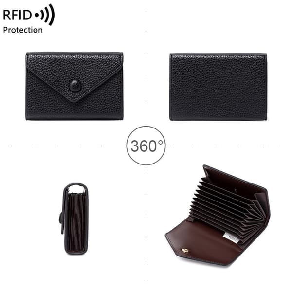 RFID-säker Korthållare i PU-läder Svart_qq