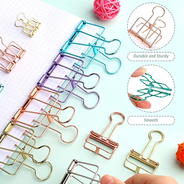 Ringbind - Hul metal - 49/32/20 mm - Farvede ringe - 33 stk.