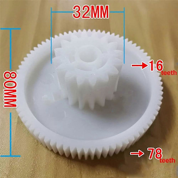\"QD\" 3 stk. Husholdnings Kødhakker Plastgear Udskiftning S/M/L Gear til Husholdnings Kødhakker Reparation