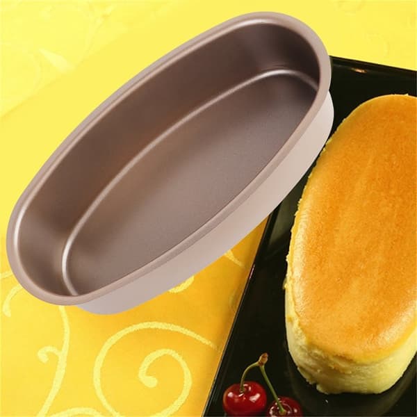 Guld DIY Oval Formad Kakform Nonstick Bakformar för Ostkaka