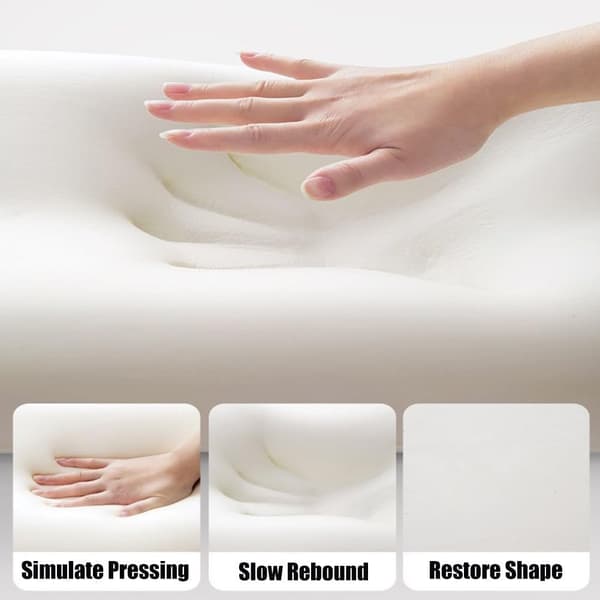 Lumbar Support Pillow Ergonomic Memory Foam Improves Lower Back Pain And Sitting Posture Grey
