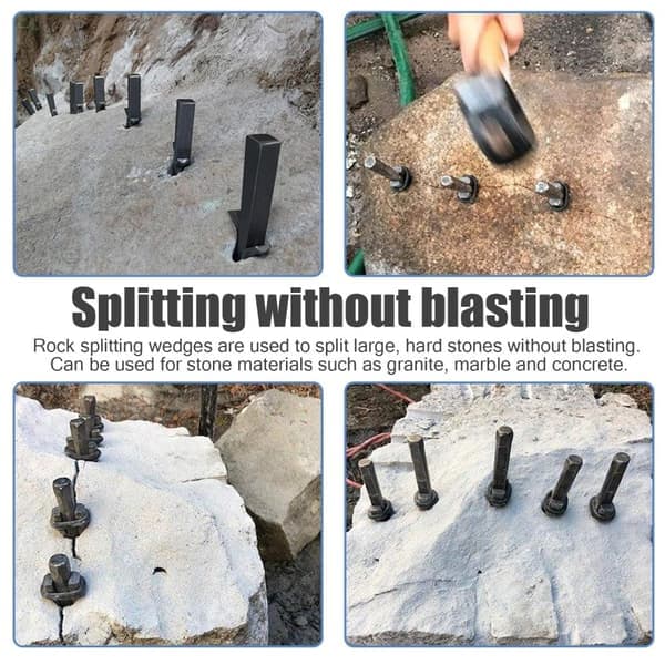Sprækkekiler/Stenkiler til stensprængning 18 mm 5-pak