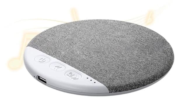 Bluetooth-pudehøjttaler med hvid støj, sleep-timer og lyd under puden til afslappende nætter, grå