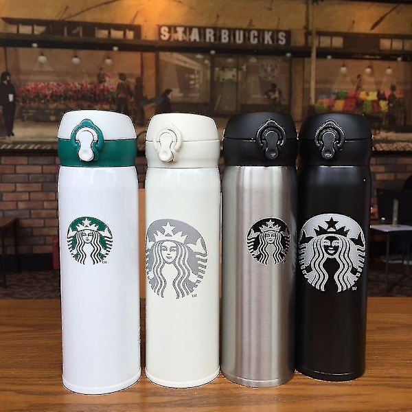 Starbuck Tumbler Mugg / Starbuck Termosflaskor Rostfritt stål 500ml / Glasflaska 300ml Red 400ml