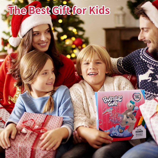 QU/2-pack Bubble Gun for Kids, Bubble Machine Toy, Gift for 3 4 5 6 7 8 Year Olds -GSLA
