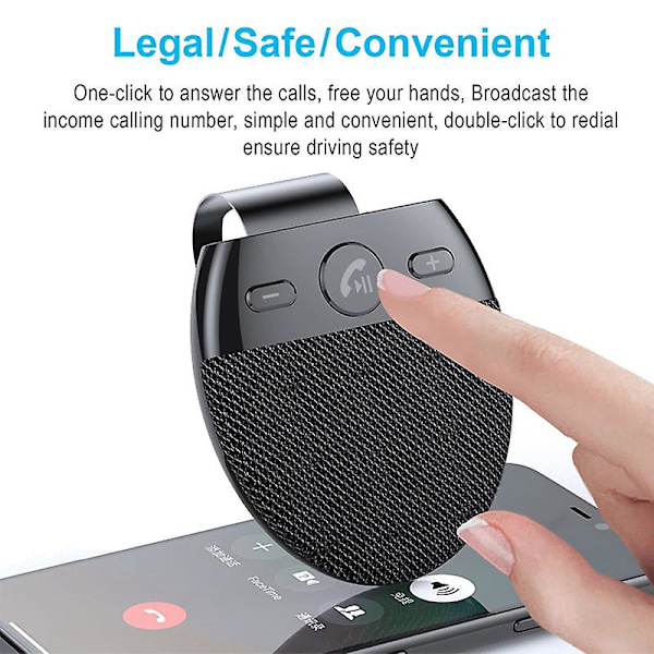 Bluetooth-bilhandsfree högtalartelefon ljudmottagare bil MP3-spelare med mikrofonstöd