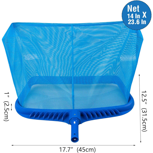 Pool Skimmer Net, Heavy Duty Leaf Rake, Cleaning Tool with Fine Mesh