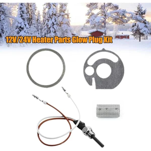 4 stk Luftdieselvarmer glødeplugg servicepakke, glødeplugg, glødeplugg, brennerpakning, motorpakning for Eberspacher HydronD4WS, 5WZ, D5WS, D5WSC