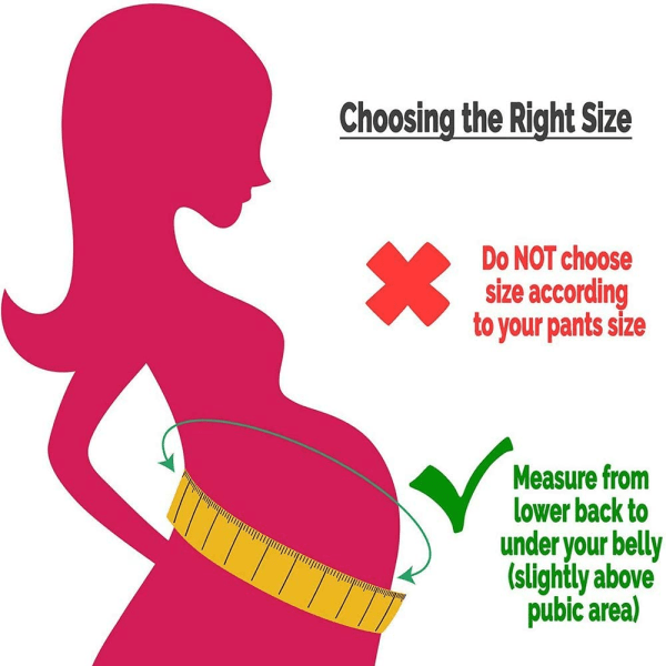 Uppgradera graviditetsbälte - Graviditetsstöd - Midje-/rygg-/bukband, magbälte med justerbar/andningsbar, stor, vit