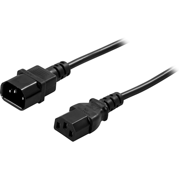 Jatkokaapeli, PC & näyttö suora IEC C13- IEC C14, 2m