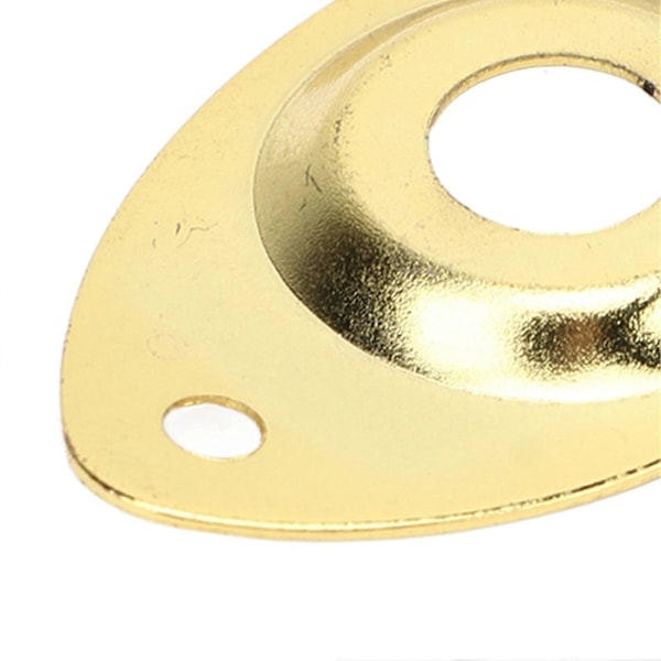 \"QD\" Gitar Oval Jackplate Robust Dekorativ Elektrisk Gitar Uttak Sokkel Jackplate Erstatning Gull