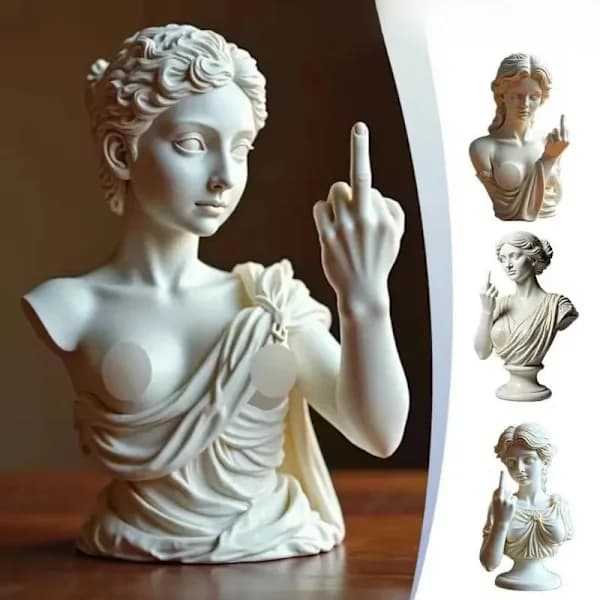 Vienna Gudinnestaty Ger Fingret Ornament Kontor A2