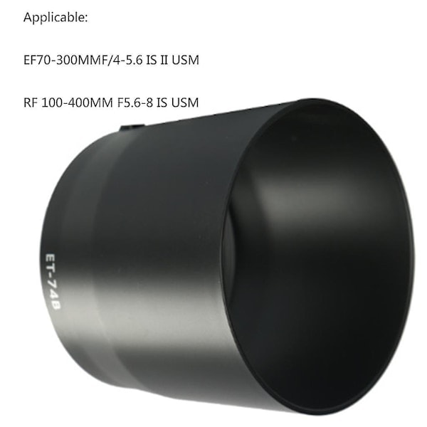 \"QD\" Et-74b Reversibel Modlysblænde til Canon Rf 100-400mm F5.6-8 & Ef 70-300mm F/4-5.6 Objektiv til Canon R Rp Ra R5 R6 R3-hy