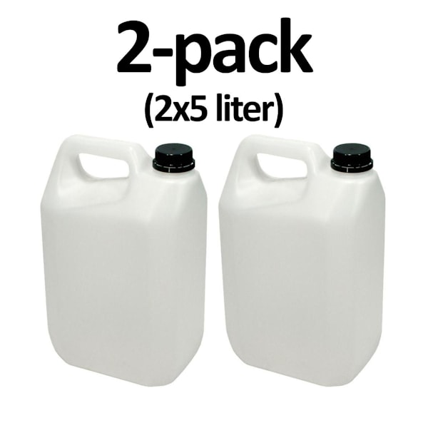 Vattenkanister 5 liter 2-pack för säker förvaring av vatten