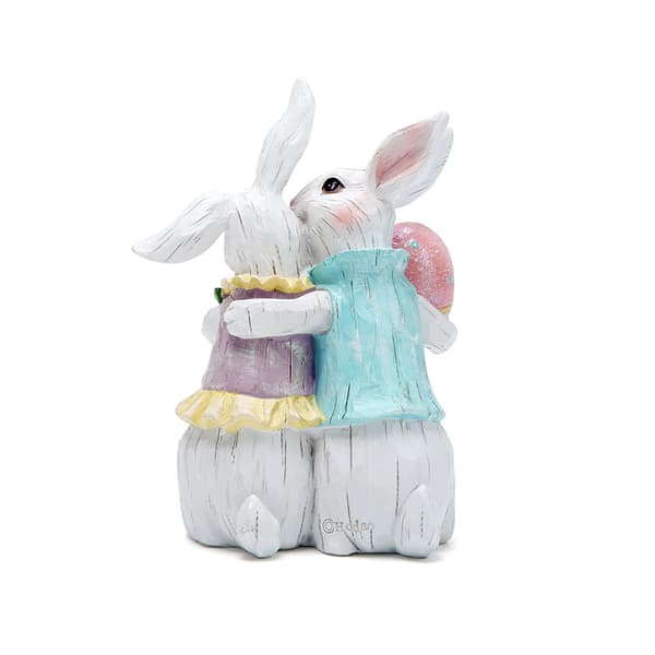 Easter Bunny Couple Decorations Spring Decorations Figurines Table Decorations for Party Home Holiday Cute Rabbit