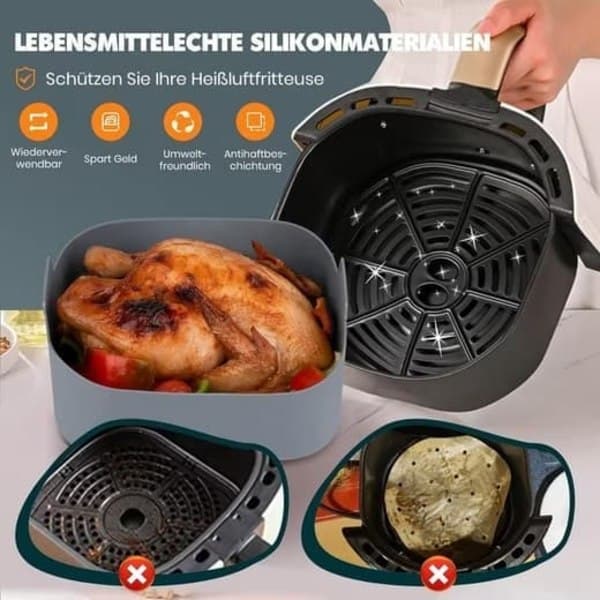 Genanvendelig silikoneform, specialform til airfryer_ryy