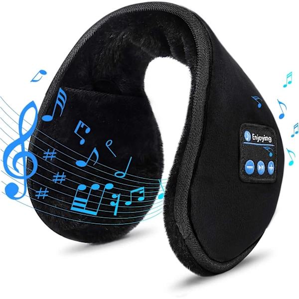 Bluetooth-øremuffer - Bluetooth 5.0-hodetelefoner Øremuffer Løping Ørevarmere Øremuffer For Kvinner Vintermusikk Øremuffer Utendørs Strømpefyll...