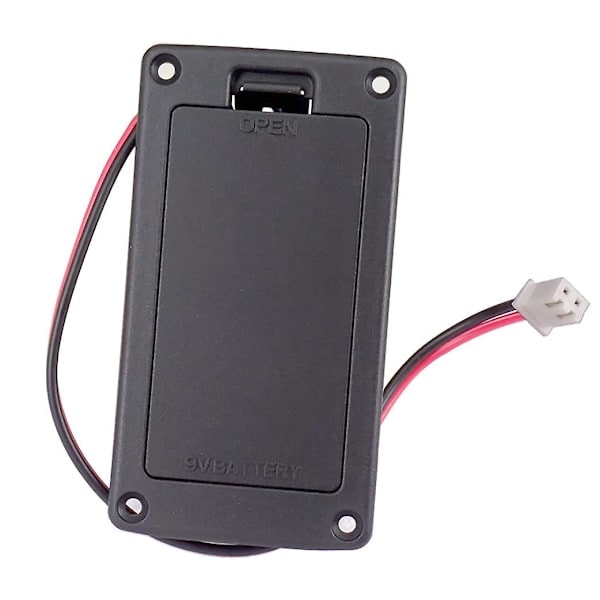 9V Platta Montering Gitarr Aktiv Pickup Batterilåda Batterilagerfodral för Elektrisk Gitarr