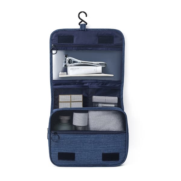 Wall-mounted toiletry bag with hanging hook polyester Blue Blue Svart 134