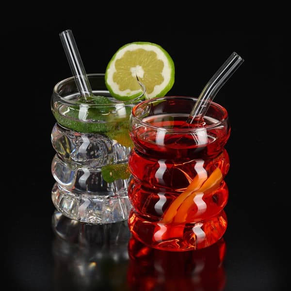 Vågformade dricksglas 4-pack