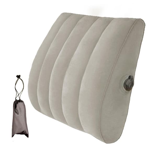 Inflatable Lumbar Pillow Portable Back Cushion Lumbar Support Adjustable Chair Back Cushion for Lumbar