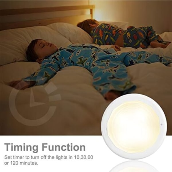 #QD#6st Trådlös Fjärrkontroll LED Vägg Spot Light Garderobslampor Nattlampa Garderob för Trappa Spegel Kök Vitrinskåp (Vit)