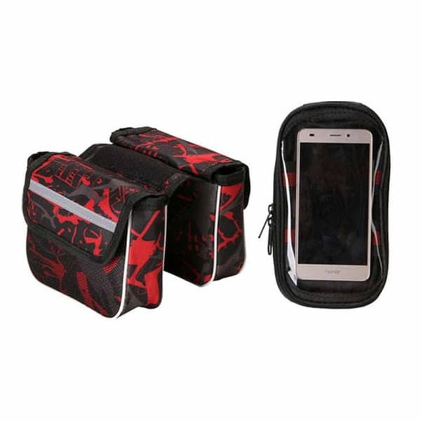 Romslig Vanntett Sykkelveske med Mobilholder Mobil 6,2″_qq