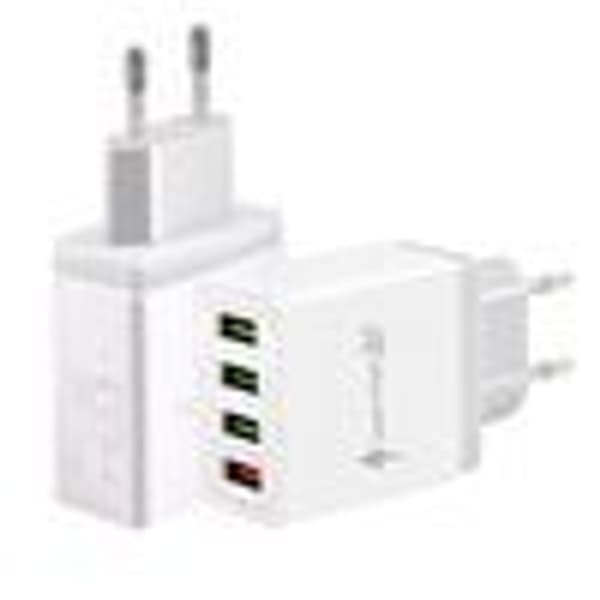 5V/3.1A Strømlader Hurtiglader 4-port USB QC 3.0