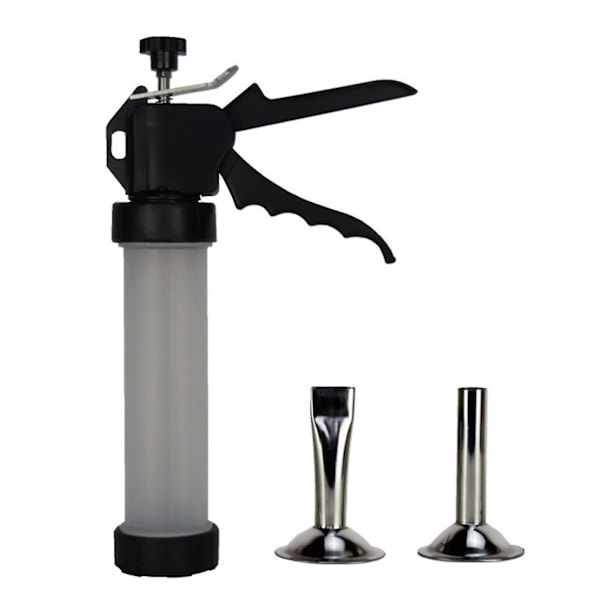 Pølsehorn Jerky Shooter i aluminiumslegering med 2 forskjellige fyllingsmunnstykker for Beef Jerky-entusiaster Gaver