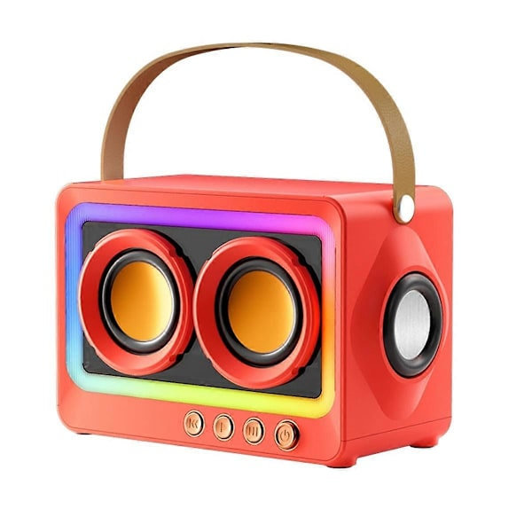 Kannettava Bluetooth Subwoofer Kaiutin Langaton HIFI Ääni Äänilaatikko Mini Bluetooth Langaton Mp3 Kaiutin Punainen