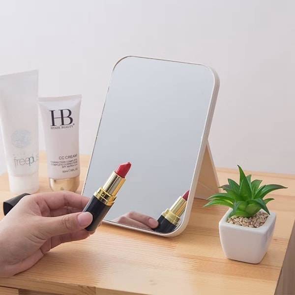 [QD] Super HD Sminkspegel Vikbart Ställ Designad Sminkspegel Händer Fria/Bärbar Spegel