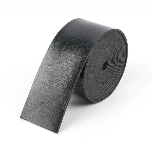 Læderrem Blank Overflade SORT 5CM sort 5cm