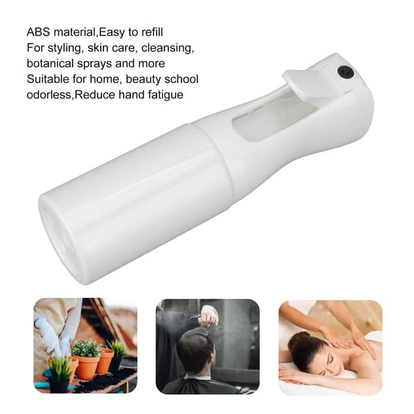 Sprayflaske til hårstyling / rengøring / planter - 200 ml hvid
