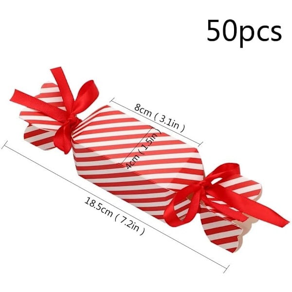 \"QD\" Julgodisaskar 50 st Julklappsaskar Presentaskar DIY Partygåvor Godisaskar för Jul Cupcakes Sötsaker Dessert Kakor