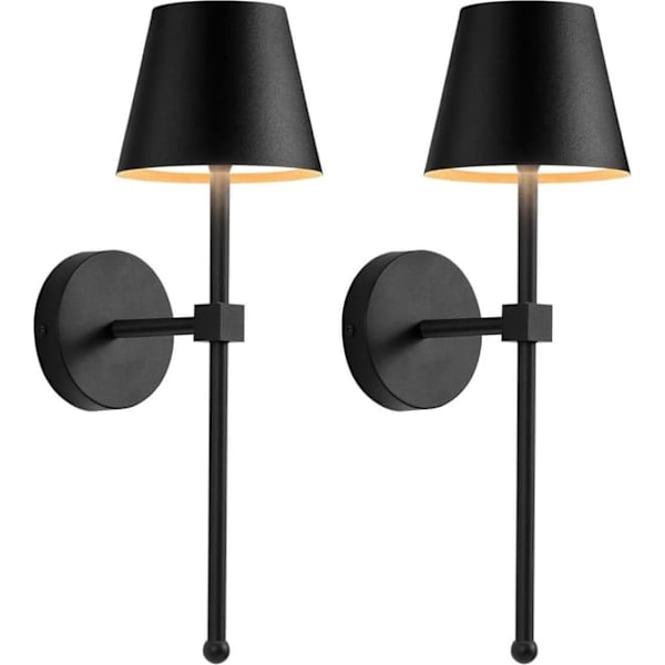Wireless Wall Lamps 2-Pack, LED Lights with Rechargeable Battery, Stepless Dimmable with Remote Control