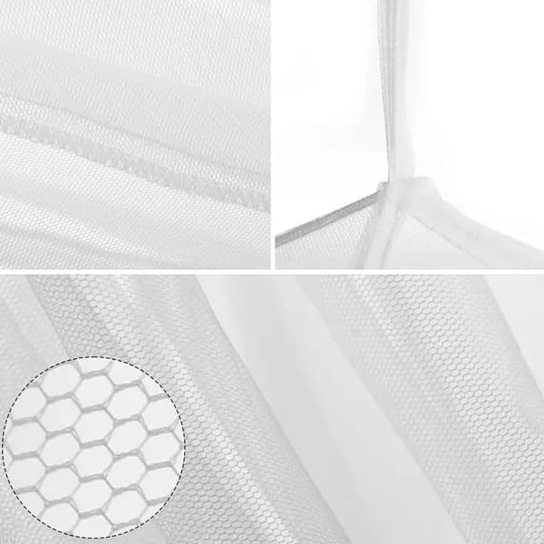 Myggnät Sänghimmel Extra Stor Finmaskig Polyester för Dubbelsängar Sovrum Barnrum Resa Vit