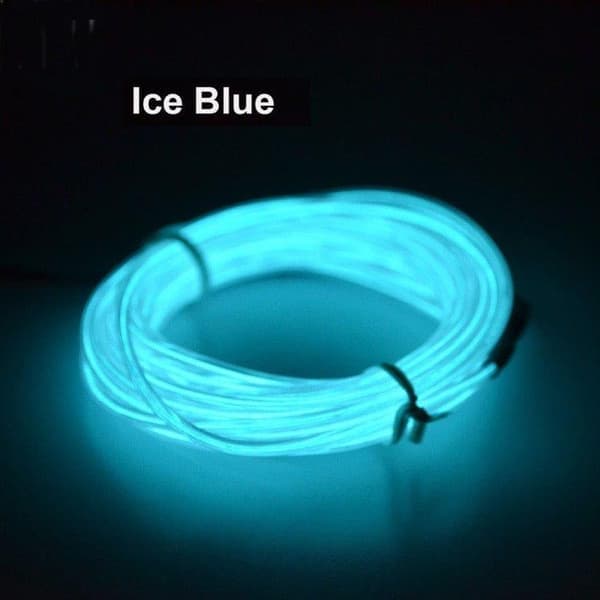 \"QD\" Batteridriven LED Glowstrip Neon Slinga 3 Meter - Blå