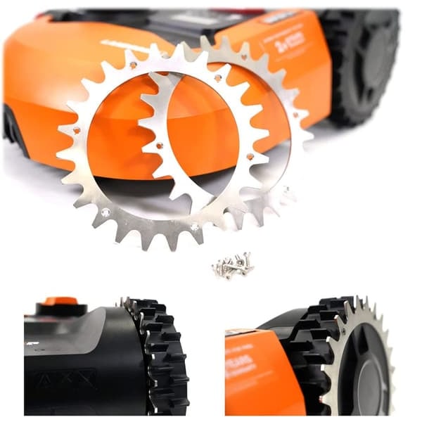 \"QD\"Worx Landroid Robotgräsklippare Däckkedja Hjul Dubbar Anti-halk hjul - L Typ 225mm, 2st