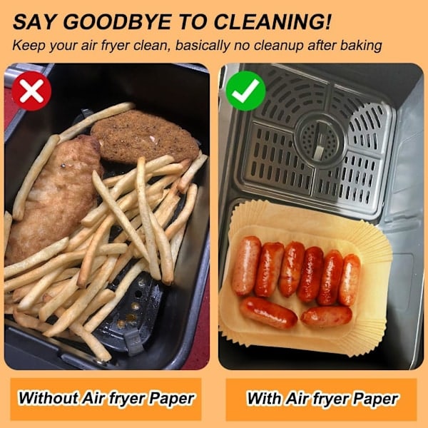 [QD] Leivinpaperi Ninja Air Fryer 10.4L -laitteeseen, 150 kpl Air Fryer -tarvikkeita Ninja 10.4L AF500EU AF500EUCP -laitteeseen, Paperi Ninja Foodi Flex 10.4l -laitteeseen