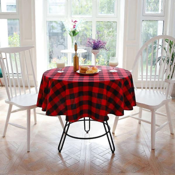 Round Tablecloth Party Wedding Tablecloth for Dining Room Kitchen 2024 New Red Red 140cm