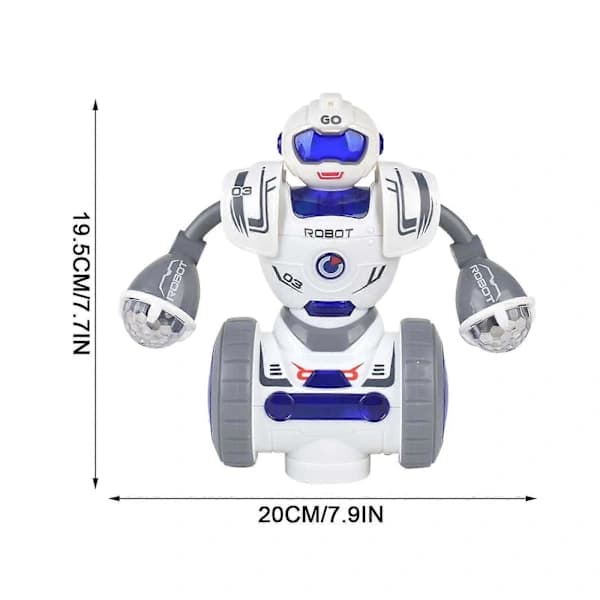 Elektrisk dansrobot leksak intelligent 360-graders rotation multifunktionella barnleksaker B