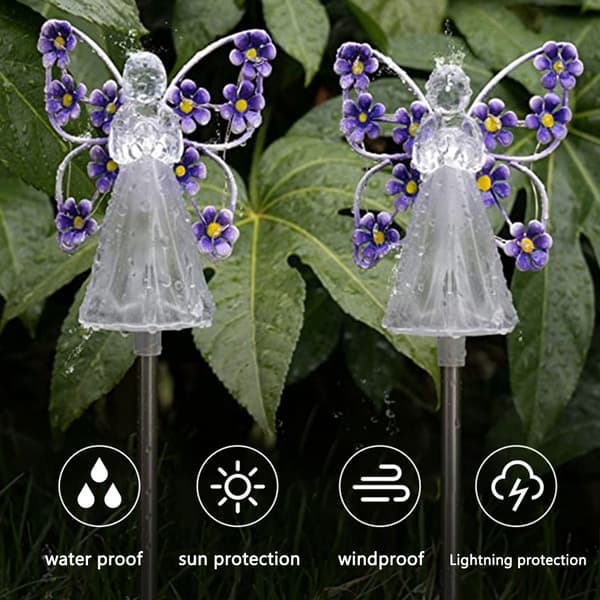 QQ-2-pakning solcellelamper LED solcellelamper utendørs hagedekorasjon vanntette solcellelamper for Halloween jul