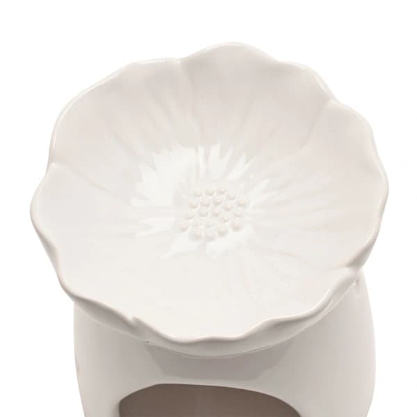 Hestia Vit Blomstret Voksvarmer[JUN] One Size Hvit