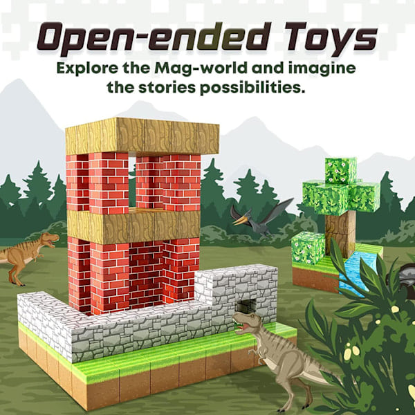 QD-My Magnetic World Blocks Byggleker for Gutter 6-12 År
