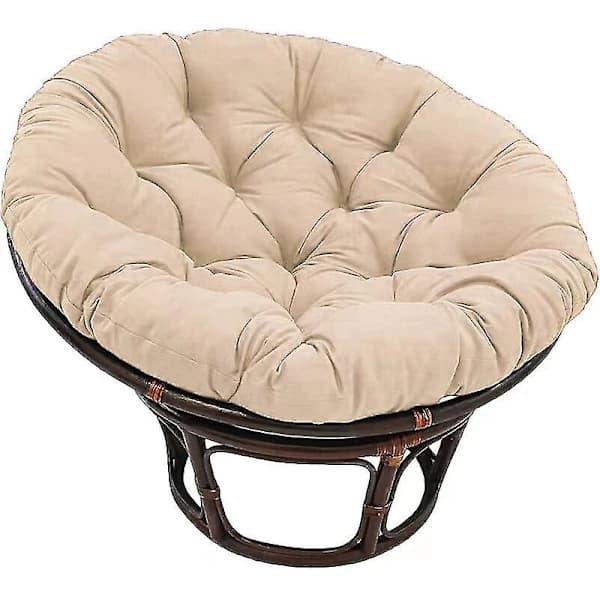 Runde tuftede stolputer tykke ensfargede komfortable gulvputer, hageputer, rottingstolputer (40cm*40cm)